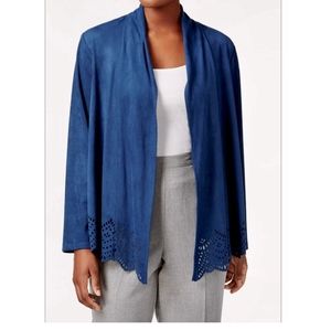 Alfred dunner NWT petite open cardigan peach skin